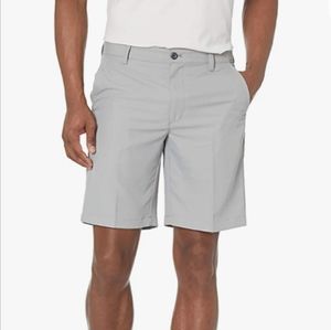 Izod Saltwater Stretch Gray Classic Flat Front Shorts Men's